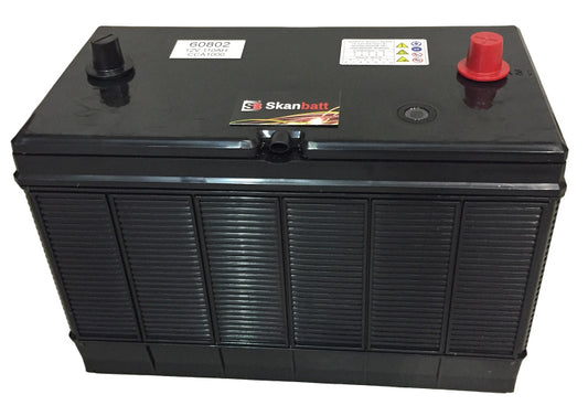 SKANBATT Startbatteri 12V 110AH 1000CCA (330x171x217/242mm) +midtstilt - Image 1