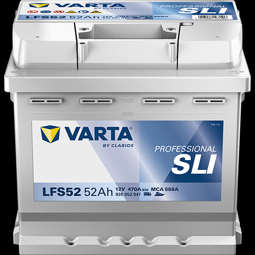 VARTA Fritidsbatteri 12V 52 AH 470 CCA (207x175x190mm) + høyre LFS52 - Image 1