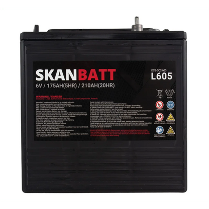 SKANBATT L605 Deep Cycle Batteri 6V 210Ah (264x181x276mm)
