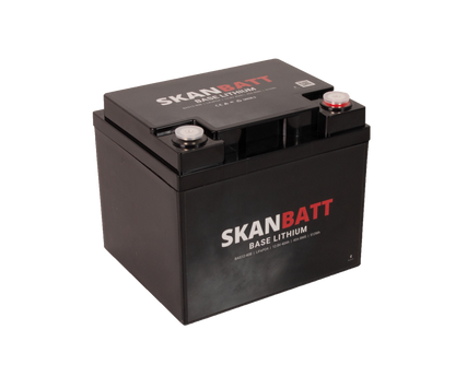 SKANBATT Base Lithium - 12V 40Ah 40A BMS - 198x166x170mm - Bluetooth - 3 Års garanti shown in product view