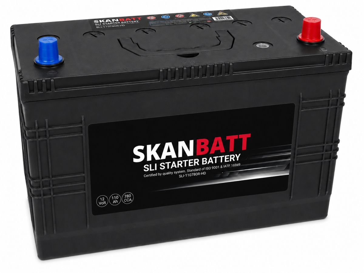 SKANBATT SLI HD Startbatteri 12V 110AH 780CCA (352x175x227mm) +R shown in product view