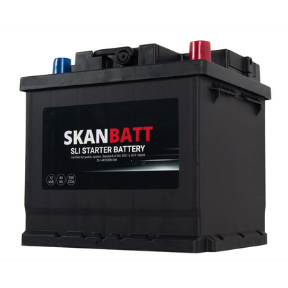SKANBATT SLI Startbatteri 12V 44AH 350CCA (207x175x190mm) +R