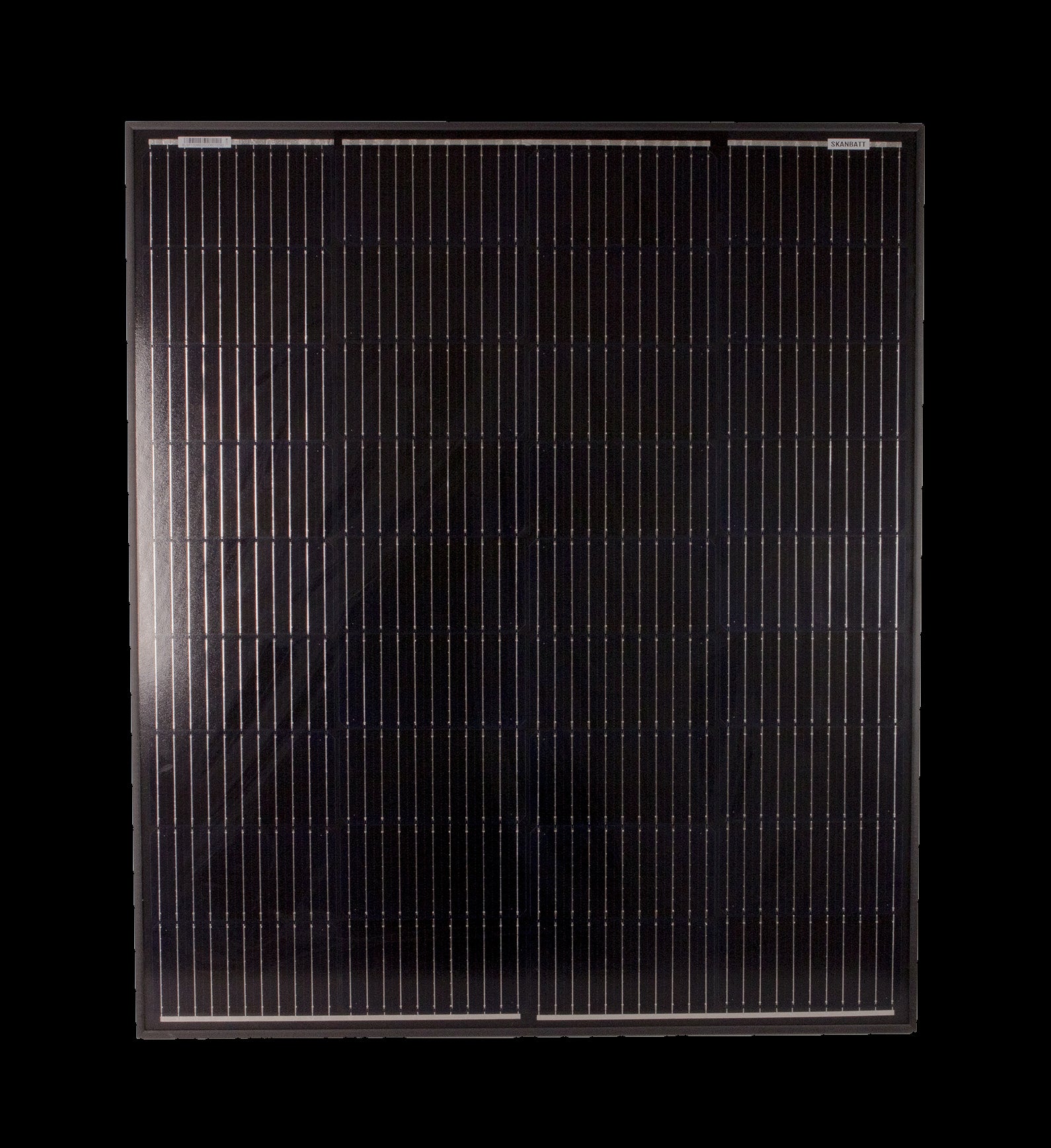 SKANBATT Solcellepanel Mono 130W Sort - 885x765x30mm - Image 1