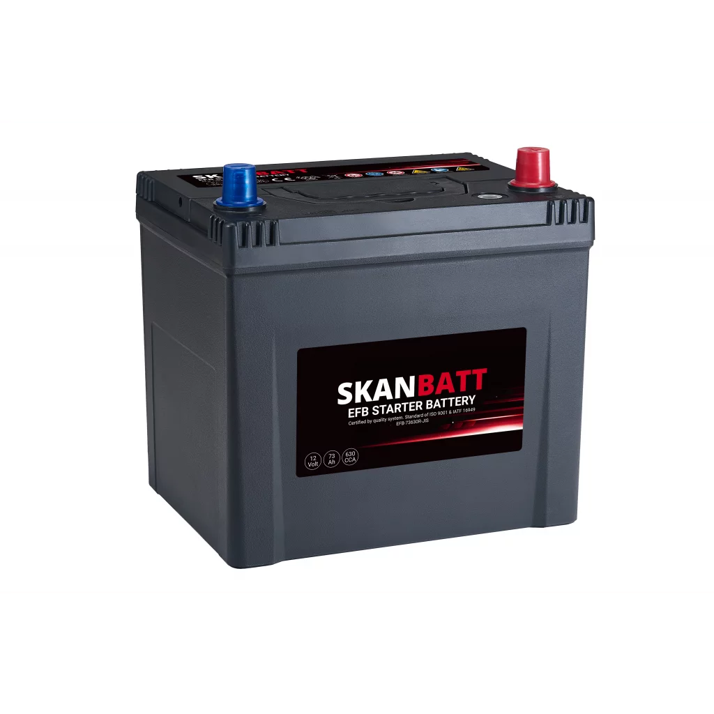 SKANBATT EFB Startbatteri 12V 73AH 630CCA +R shown in product view