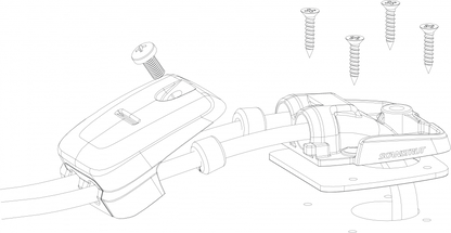 Scanstrut Ds-Hd6 Sort Dobbel Kabelgjennomføring label detail