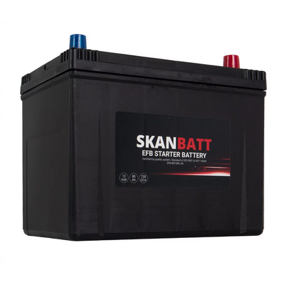 SKANBATT EFB Startbatteri 12V 80AH 730CCA (260x174x225mm) +R