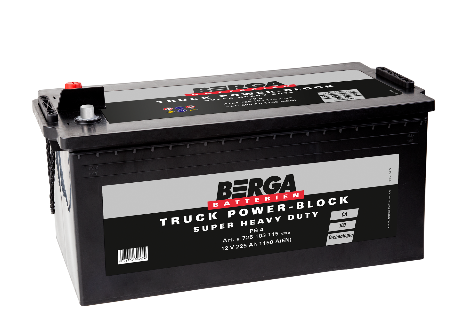 BERGA Truck Power Block 12V 225AH 1150CCA shown in product view