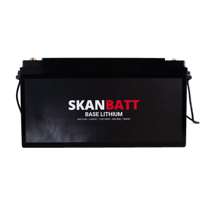 SKANBATT Base Lithium - 12V 300Ah 200A BMS - 483x170x240mm - 3 Års garanti