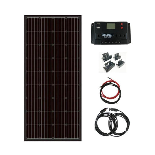 SKANBATT Solcellepakke HYTTE - Mini - 12V - 80W - Image 1