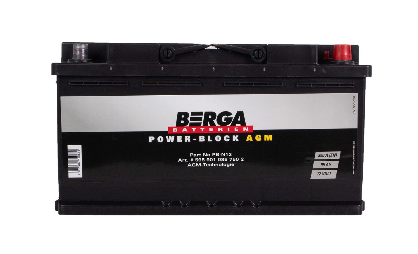 Berga Power Block Agm 12V 95Ah 850Cca shown in product view image 2