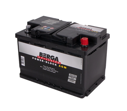 Berga Power Block Agm 12V 70Ah 760Cca shown in detail view