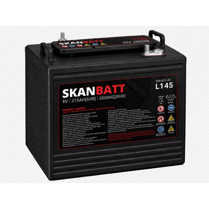SKANBATT L145 Deep Cycle Batteri 6V 260Ah (264x181x276mm)