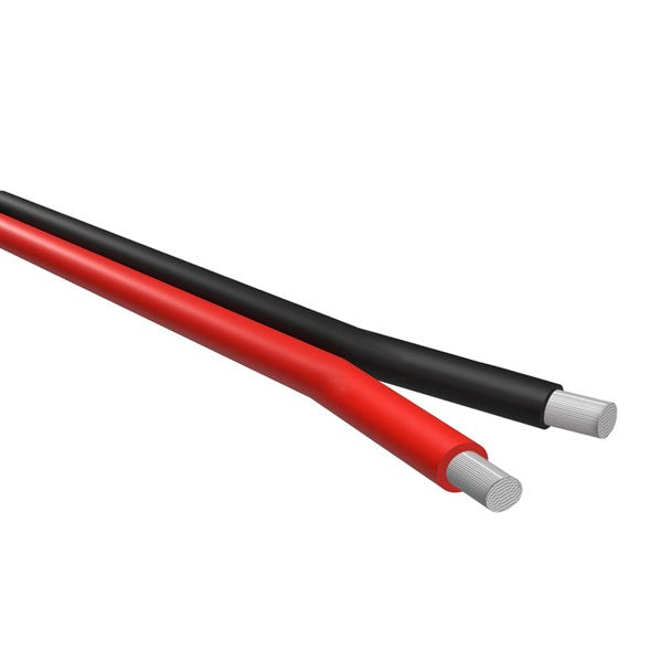 Batterikabel förtennad 2x4mm2 röd/svart