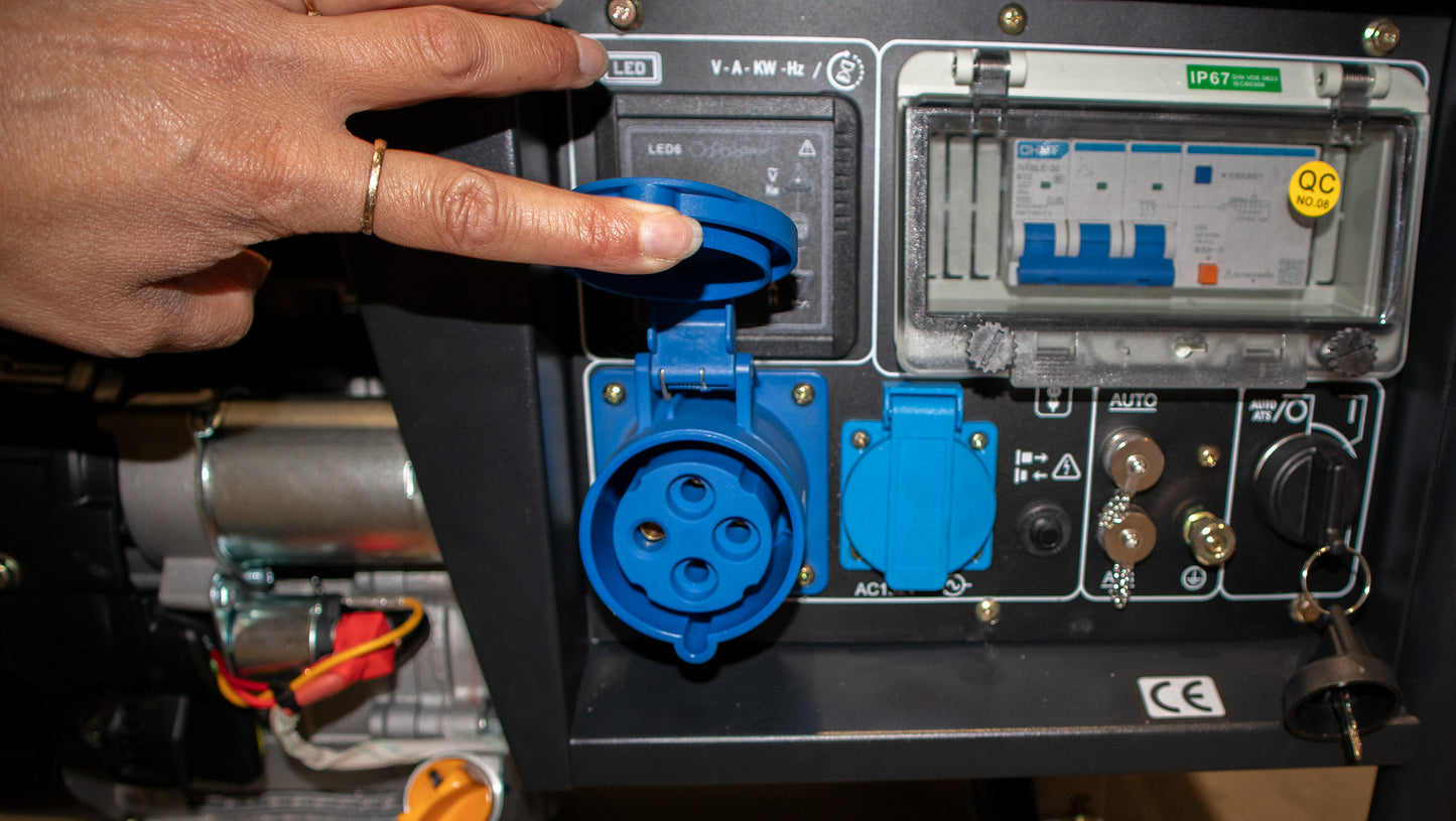 HYUNDAI HY10000LEK-3 Strømaggregat 10kVA - 230V 3-FAS - BENSIN