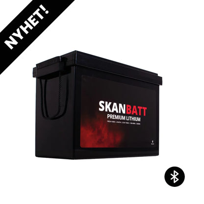 Produktbilde av SKANBATT Premium Lithium - 24V 100Ah 100A BMS - 384x204x268mm - Bluetooth - 8 Års garanti
