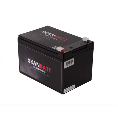 SKANBATT Base Lithium - 12V 12Ah 10A BMS - 151x98x95mm - 3 Års garanti