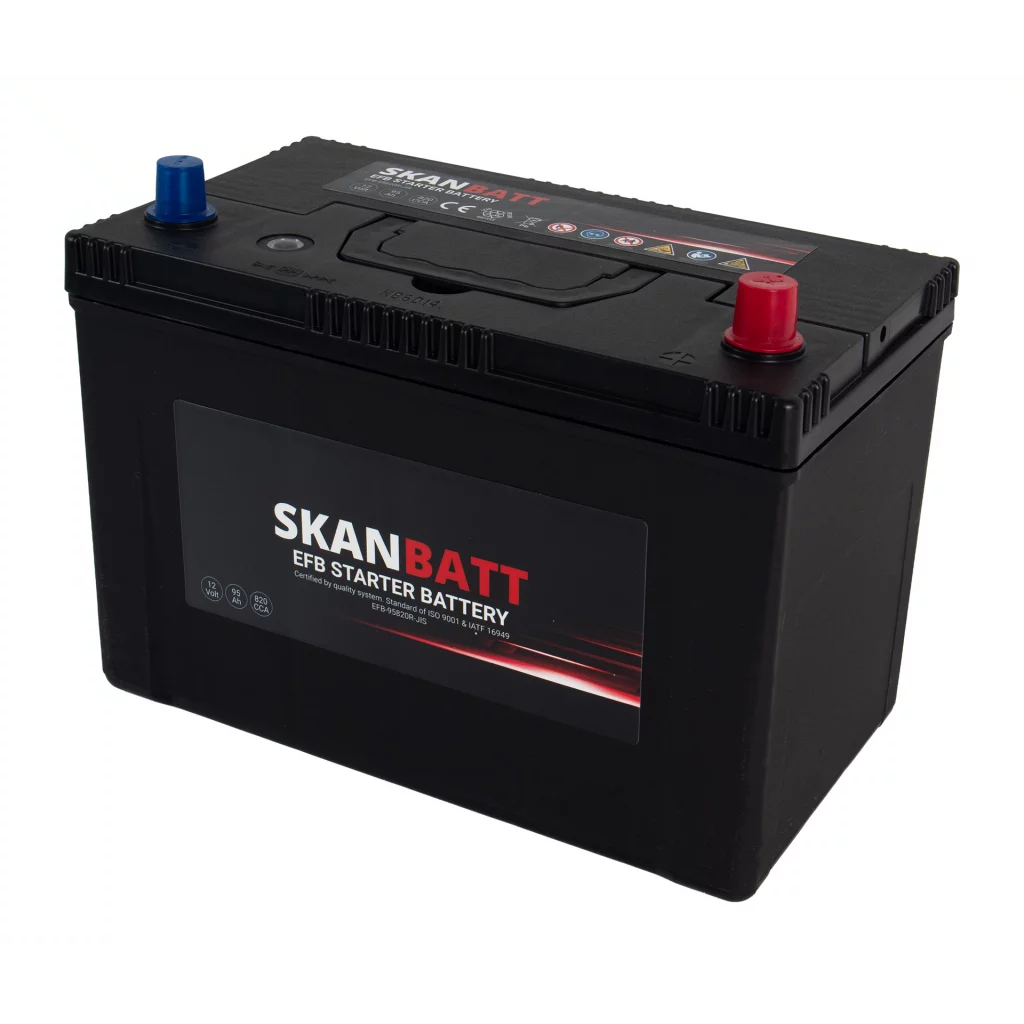 SKANBATT EFB Startbatteri 12V 95AH 820CCA (304x172x225mm) +R