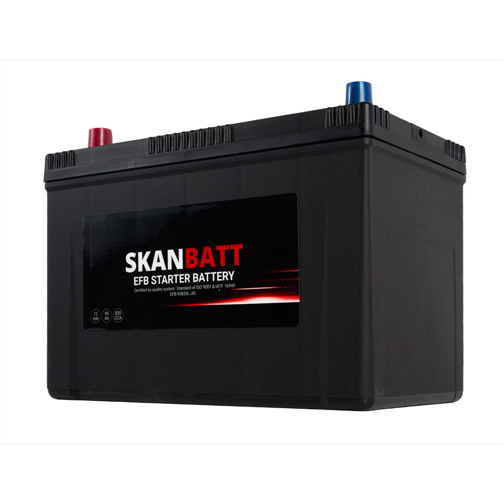 SKANBATT EFB Startbatteri 12V 95AH 820CCA (304x172x225mm) +L