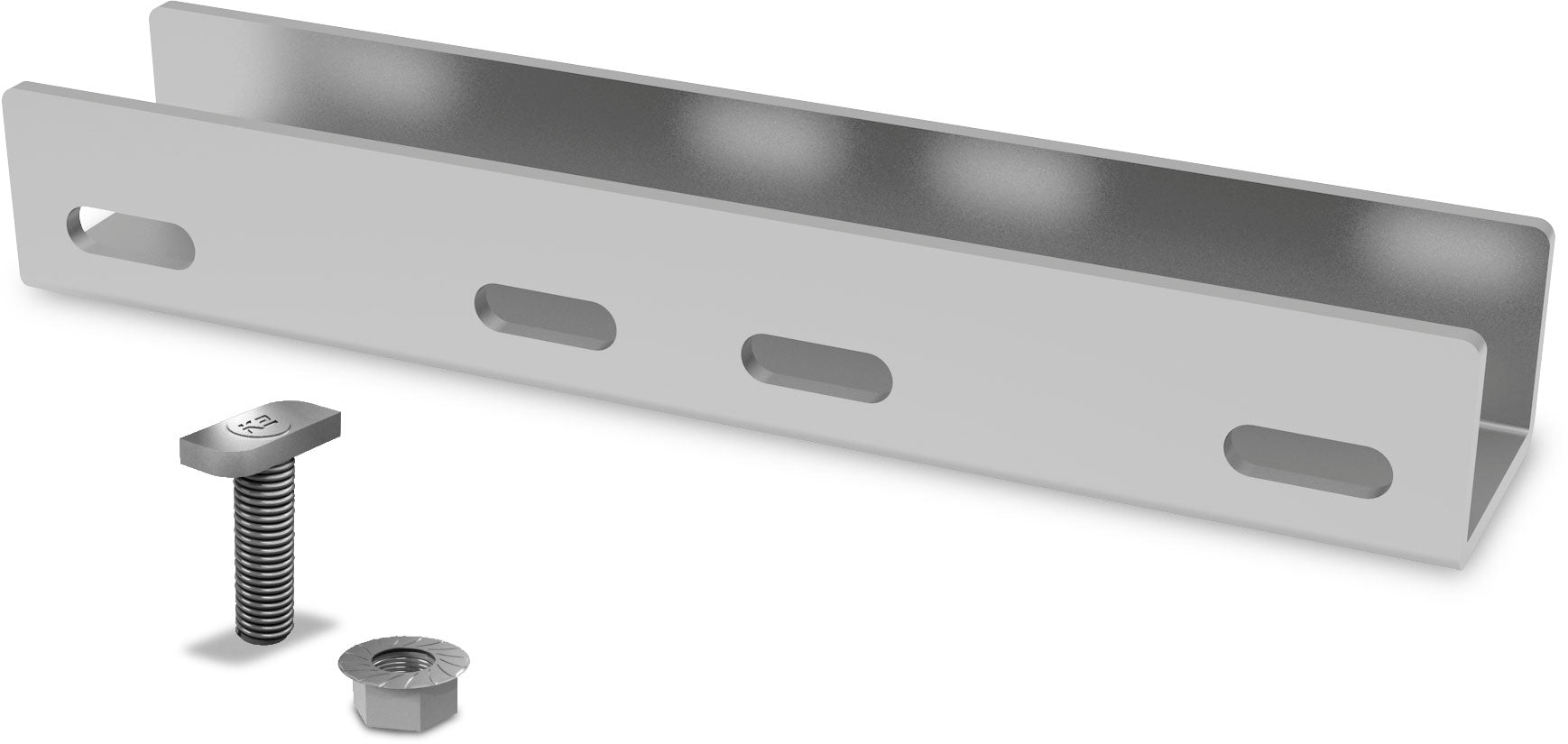 K2 SingleRail 36 RailConnector Set (rail + 4 muttere og skruer) - Image 1