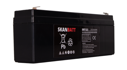 SKANBATT AGM Batteri 12V 2,3AH (178x35x61mm) F1