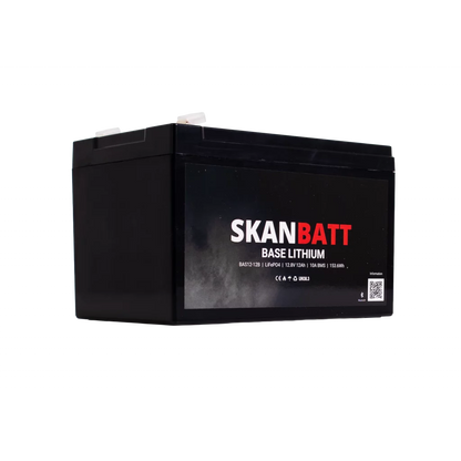 Produktbilde 5 av SKANBATT Base Lithium - 12V 12Ah 10A BMS - 151x98x96mm - Bluetooth - 3 Års garanti