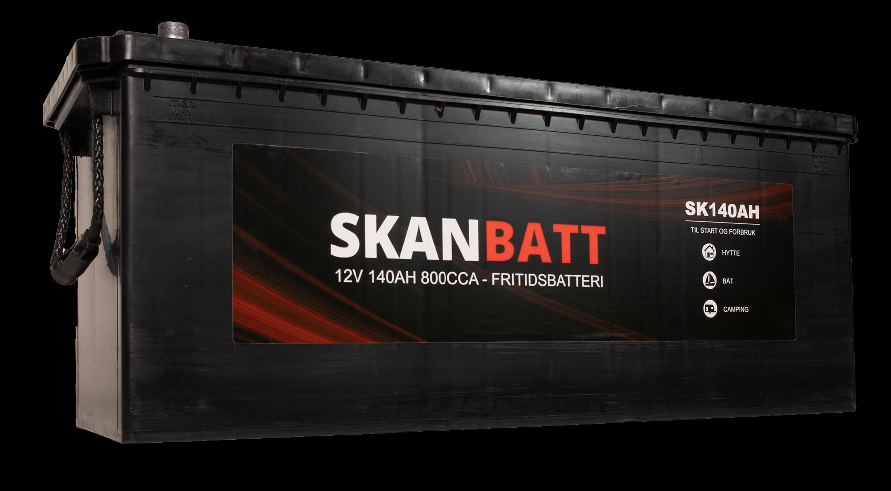 SKANBATT Fritidsbatteri 12V 140AH 800CCA (513x189x203/223mm) +venstre - Image 3