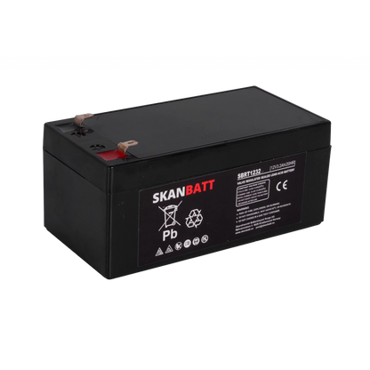 SKANBATT AGM Batteri 12V 3,2AH (134x67x61mm) F1