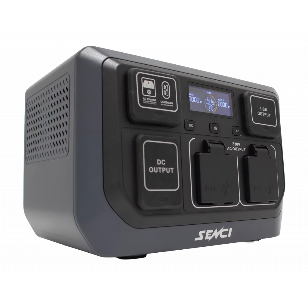SENCI Lithium LPS 512Wh Power Station med 600W (1200W) sinus inverter