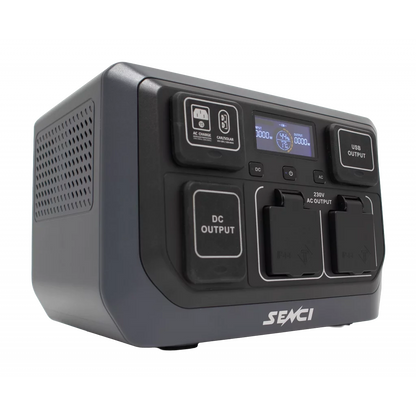 SENCI Lithium LPS 512Wh Power Station med 600W (1200W) sinus inverter