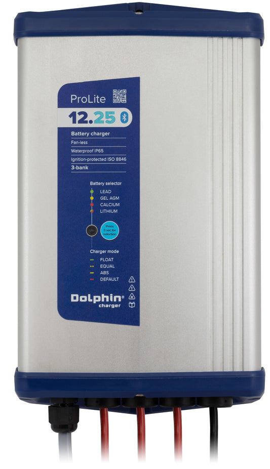 DOLPHIN 12V 25A Batterilader - Bluetooth - IP65 - 3 kanaler - Image 1