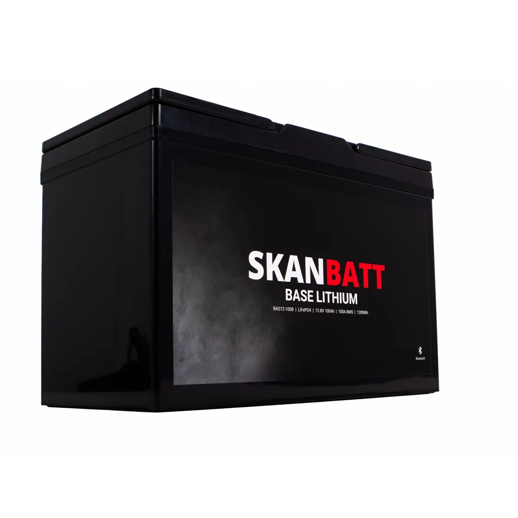 Produktbilde 6 av SKANBATT Base Lithium - 12V 100Ah 100A BMS - 307x169x208mm - Bluetooth - 3 Års garanti