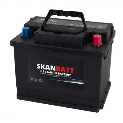 SKANBATT SLI Startbatteri 12V 62AH 480CCA (242x175x190mm) +R