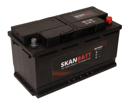 Skanbatt Fritidsbatteri 12V 100Ah 780Cca +Høyre label detail
