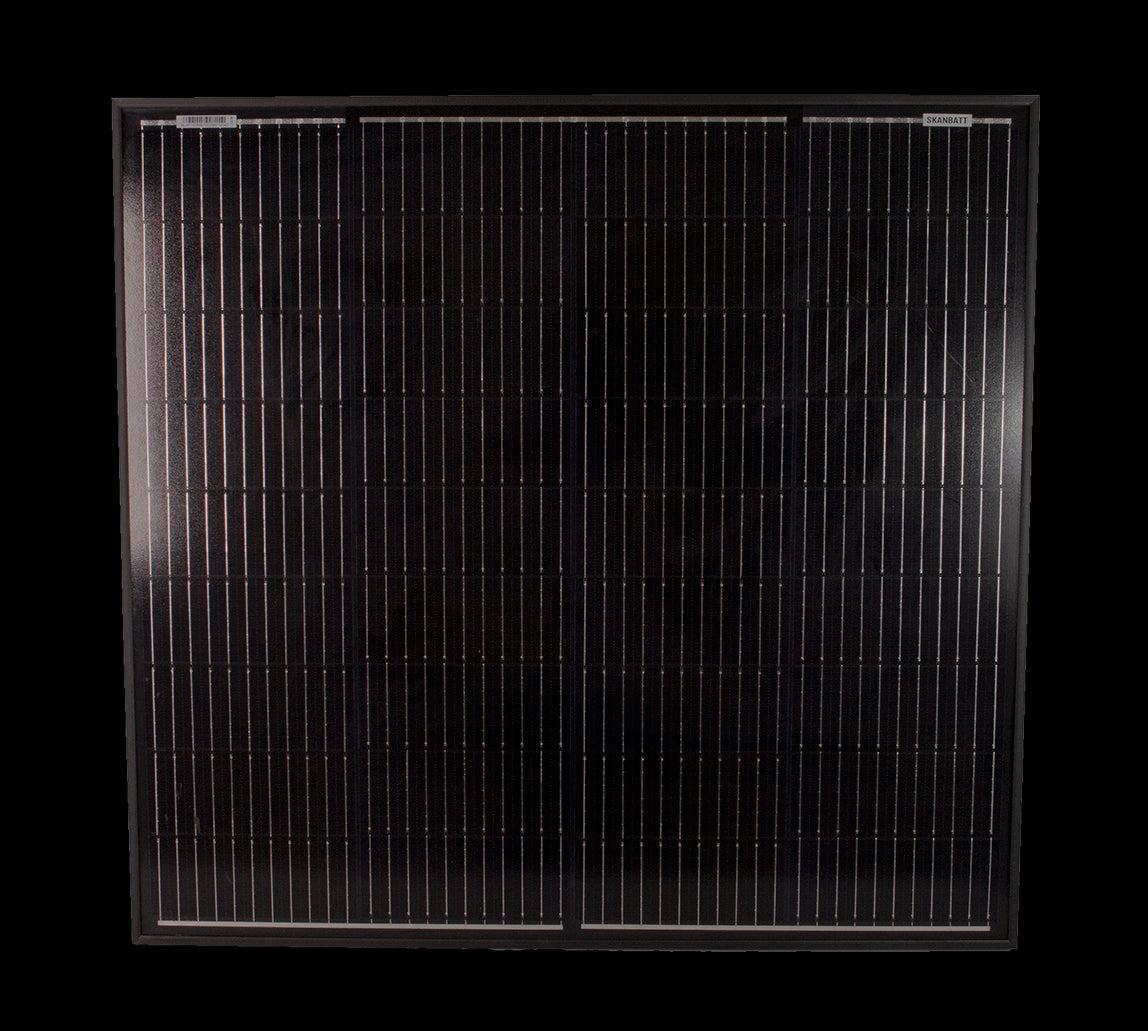 SKANBATT Solcellepanel Mono 100W Sort - 720x765x30mm - Image 1