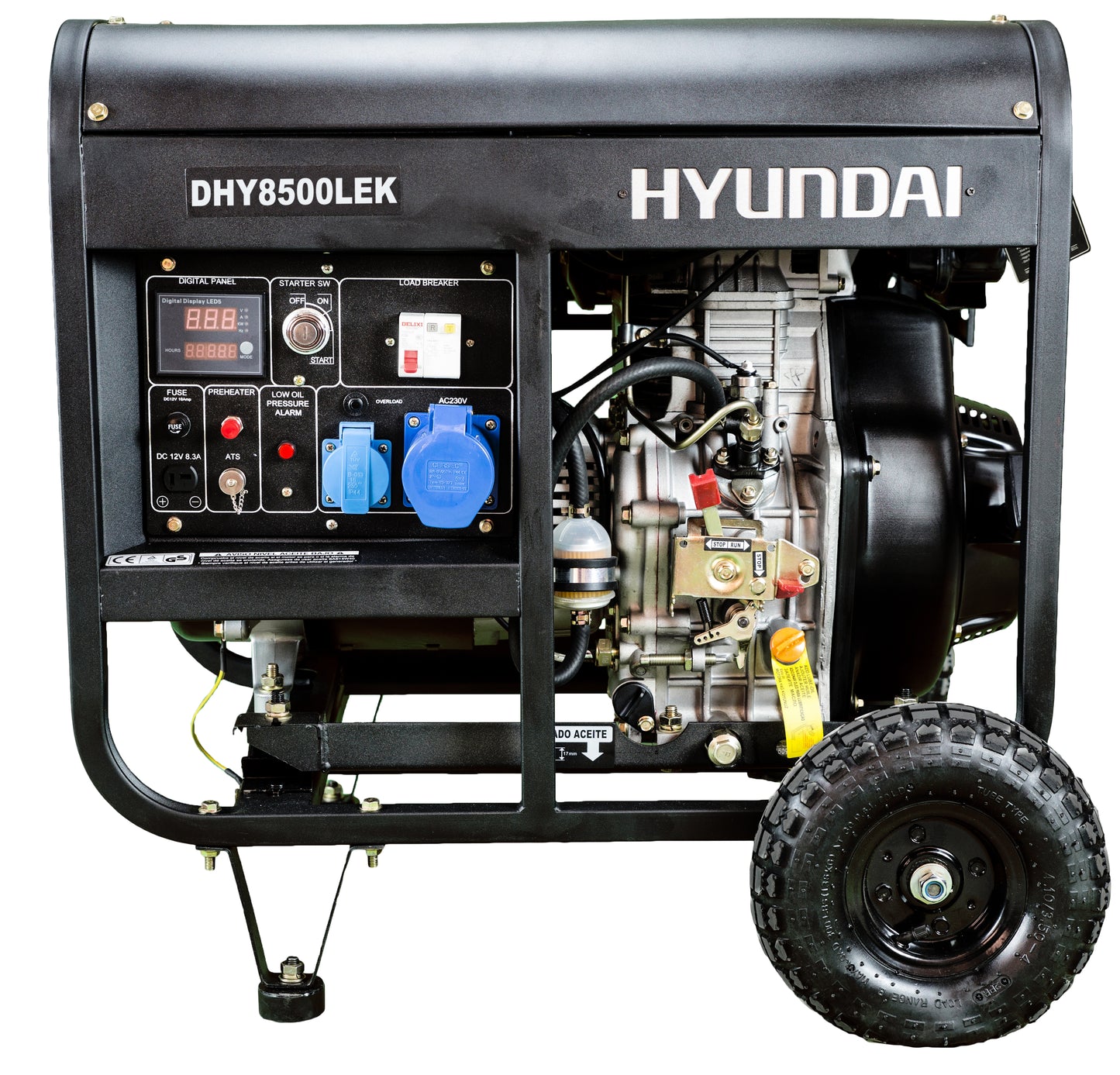 HYUNDAI DHY8500LEK Strømaggregat 6500W - Elektrisk start - Diesel - Image 1