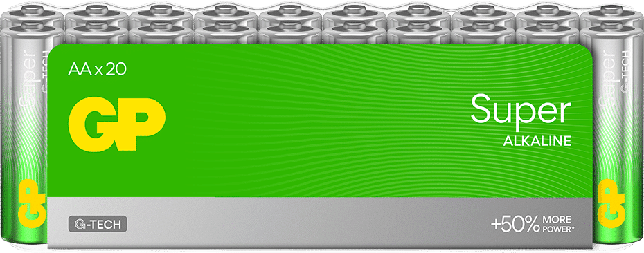 GP Super Alkaline AA-batteri, 15A/LR6, 20-pack