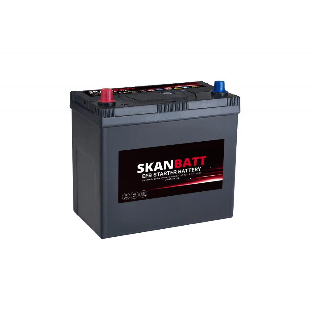 SKANBATT EFB Startbatteri 12V 45AH 430CCA +L shown in product view