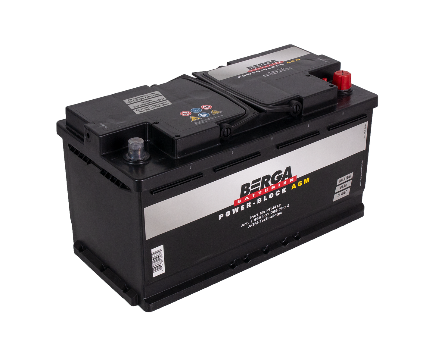 Berga Power Block Agm 12V 95Ah 850Cca shown in product view