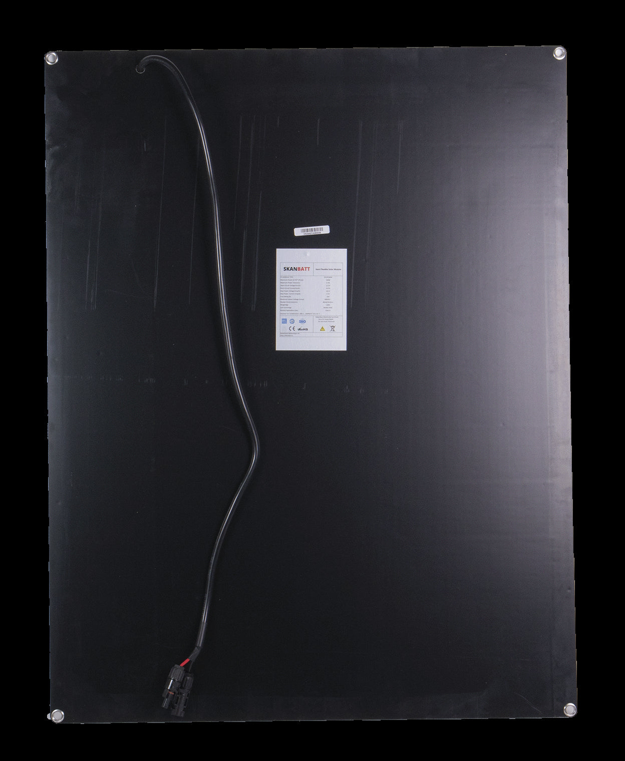 SKANBATT Fleksibelt Solcellepanel 100W - ETFE - 860x670x3mm - Image 2