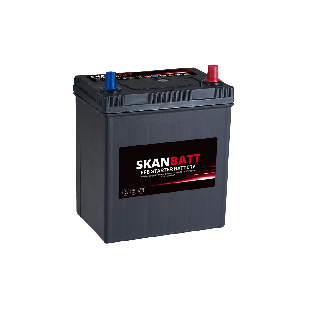 SKANBATT EFB Startbatteri 12V 35AH 370CCA +R shown in product view