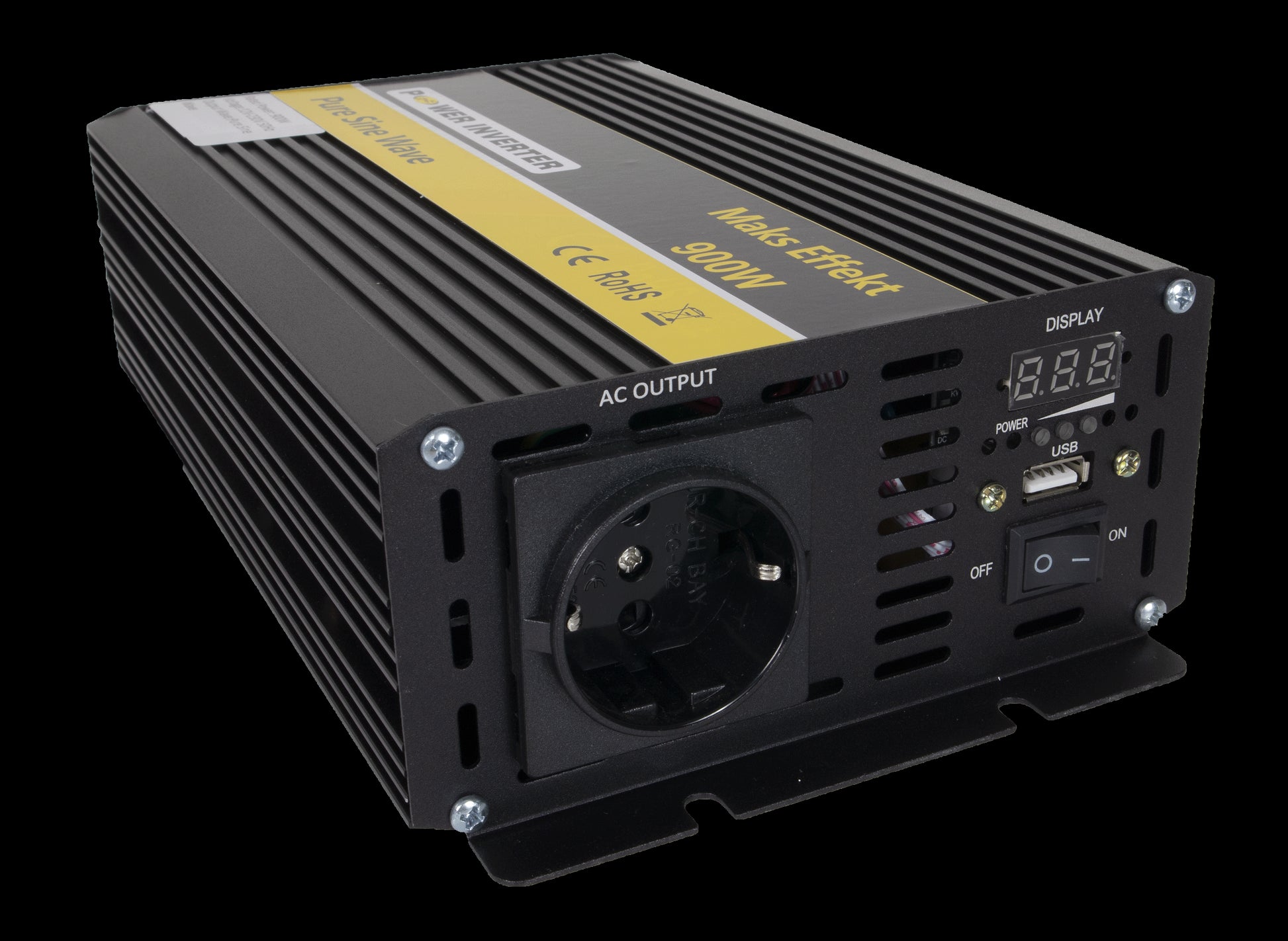 POWER Inverter 12V 900W Ren Sinus - m/fjernkontroll - Image 4