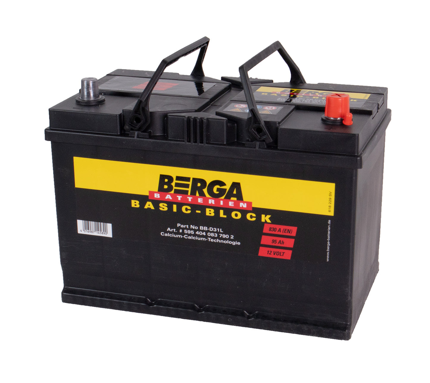 Berga Basic Block 12V 95Ah 830Cca shown in product view image 2