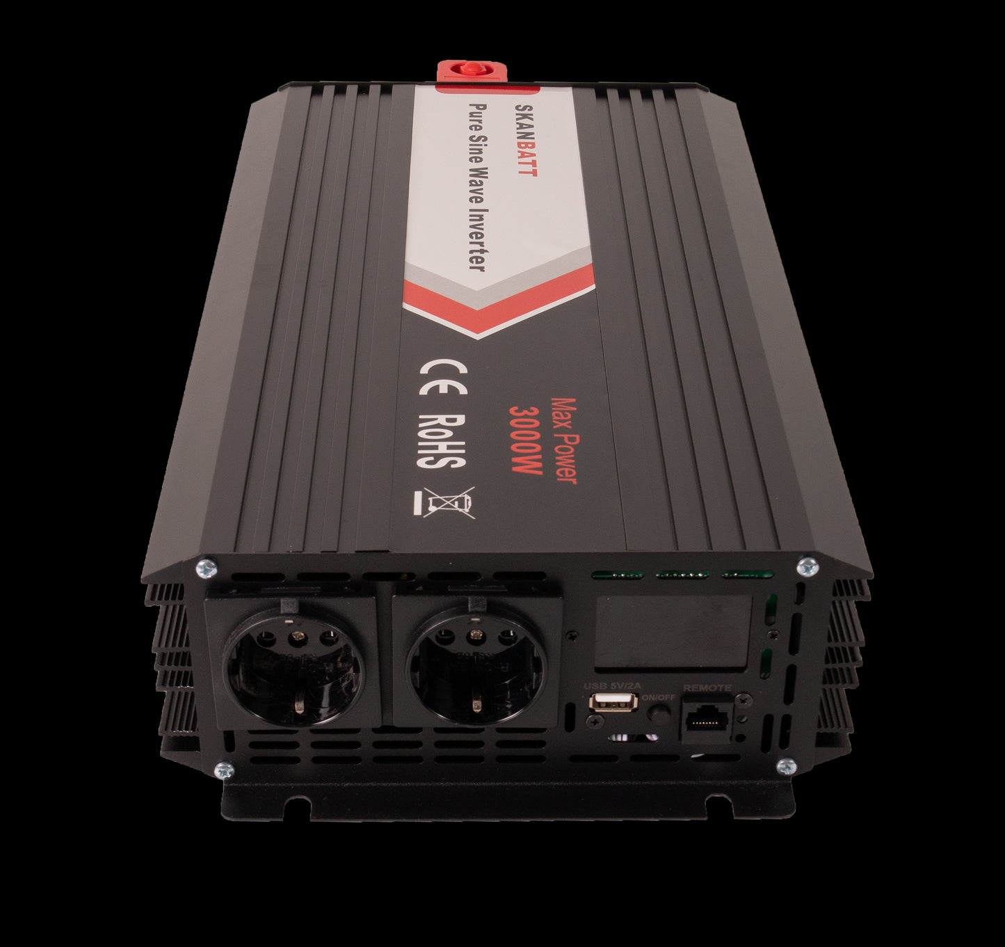 Skanbatt Inverter 24V 3000W (6000W) Ren Sinus M/Trådløs Fjernkontroll