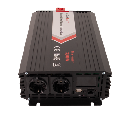 Skanbatt Inverter 24V 3000W (6000W) Ren Sinus M/Trådløs Fjernkontroll shown in product view image 2