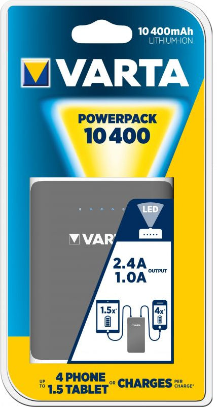 VARTA Powerbank 10400mAh 5V 1x2,4A / 2x1A