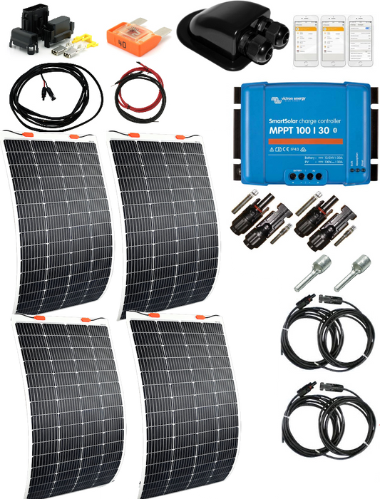 Skanbatt 107X54 - 440W (4X110W) - Flexi Komplett Kit Med Victron Bt Mppt shown in product view