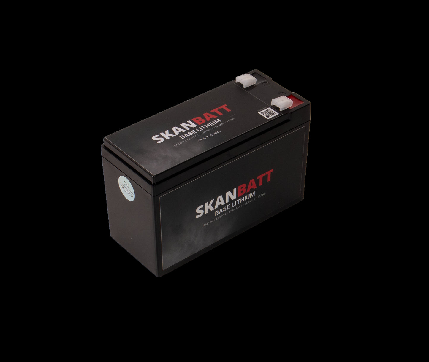 SKANBATT Base Lithium - 12V 9Ah 10A BMS - 150x65x95mm - 3 Års garanti