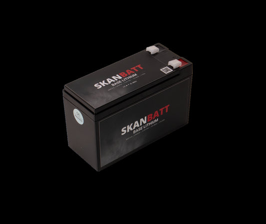 SKANBATT Base Lithium - 12V 9Ah 10A BMS - 150x65x95mm - 3 Års garanti