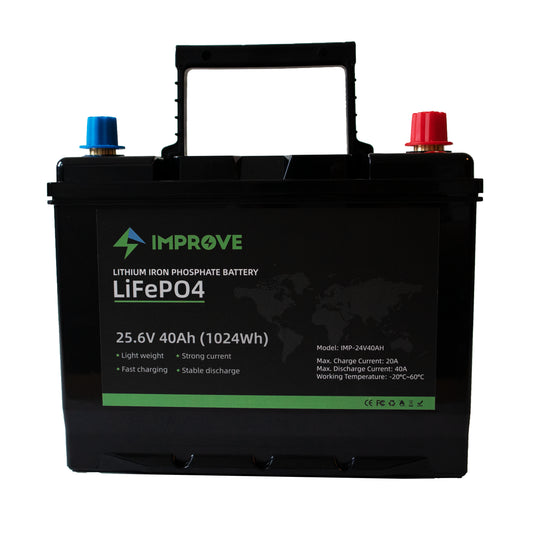 IMPROVE Lithium Batteri 24V 40Ah (LiFePO4) BMS 40A - Image 2