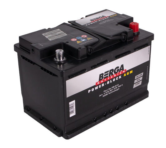 Berga Power Block Agm 12V 70Ah 760Cca (278/175/190Mm)